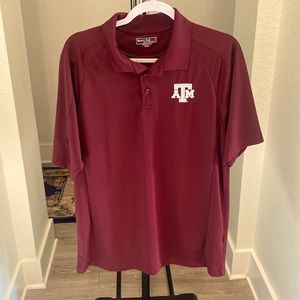 Texas A&M polo collared shirt (maroon/burgundy)